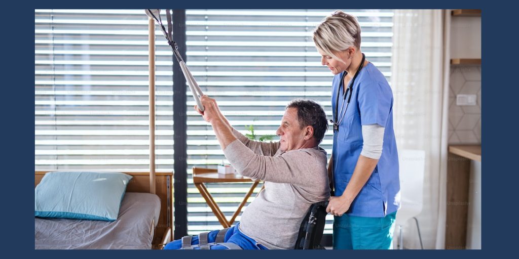 Manual Wheelchair with patient